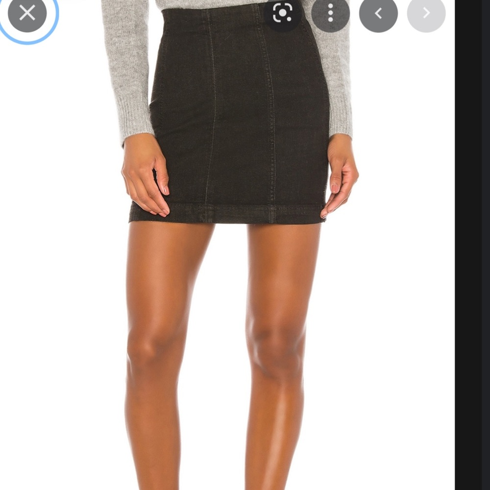 Free People Black Mini Skirt